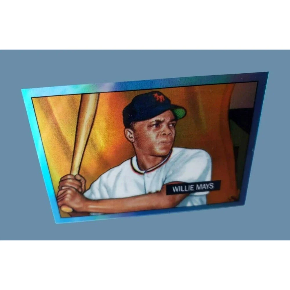 2013 Bowman WILLIE MAYS BLUE SAPPHIRE REFRACTOR ROOKIE REPRINT Baseball Card 305